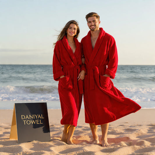 "Export Quality 100% Cotton Bath Robe – 5-Star Hotel | Luxury robe | Home use"