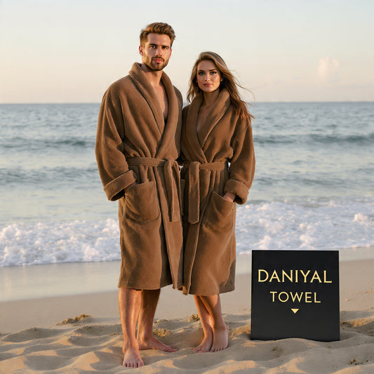 "Export Quality 100% Cotton Bath Robe – 5-Star Hotel | Luxury robe | Home use"